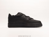 By you Air Force 1 '07 Low Retro SP Low -gang classic versatile leisure sneakers  all black warriors tie rope  Style:DD8959-001