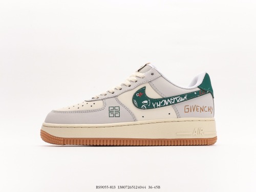 Nike Air Force 1 '07 Low joint model Low -top casual board shoes  white gray green  Low -top casual sports shoes Style:BS9055-813