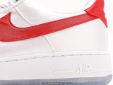 Nike Air Force 1’07 Low Satin  WhiteRedo  Classic Low Low Gangs Leisure Sneakers  White and Red Silk as Old  Style:DX6541-100
