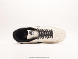 Nike Air Force 1’07 Lowmilky WhiteBlackgum Classic Low -Bannia Casual Sneakers  Milk White and Black Hook Full Sky Stars  Style:HD1689-101