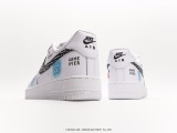 Nike Air Force 1 07 LV8GAME Overpac-Man Classic Various casual sports shoes  Leather White Black Cai Doursheng Games Print  Style:CW2288-228