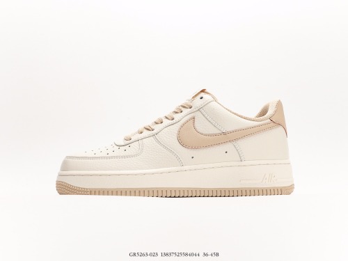 Nike Air Force 1 Lowmore than____ Low -gang classic versatile leisure sneakers  rice white sand brown signature graffiti  Style:GR5263-023