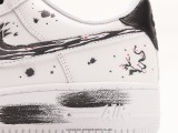 Nike Air Force 1 Low '07 casual Low -top shoes Chinese Feng ink graffiti full palm mid bottom steel print, pull gang perfect Style:CV2369-003
