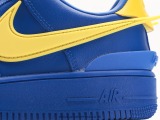 Yoon Ahn Ambush X Nike Air Force 1 LowblueylLow wide -bottomed series Low -end leisure sneakers  joint racing blue and yelLow hook  Style:DV3464-400