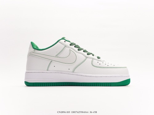 Nike Air Force 1 ’07 Whitegreen 3M White -green stitching 3M Angel Reflective Low Broken Rapid casual sneakers Style:CN2896-103