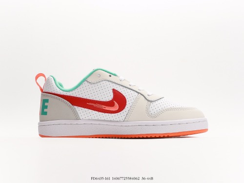 Nike Court Borough Low 2 White Orange Red Exclusive full -layer version of the original data exclusive private model Low, Low -end breathable casual sneakers Style:FD6435-161