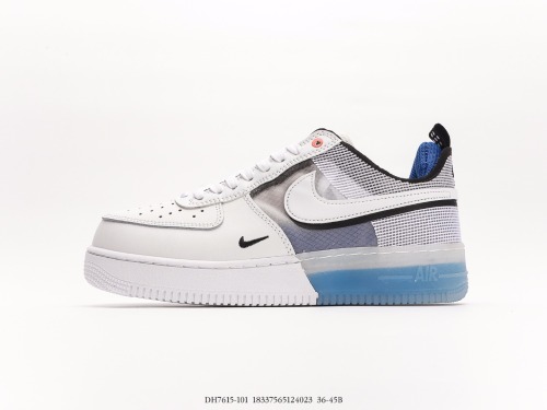 Nike Air Force 1 React mesh deconstructing stitching Low -top classic versatile casual sneakers Style:DH7615-101