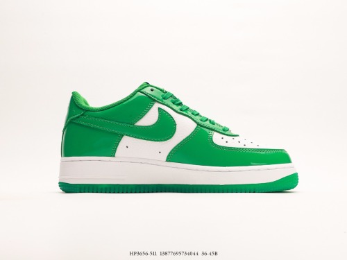Nike Air Force 1’07 Lowgrey White series classic Low -end leisure sneakers  patent leather green white  Style:HP3656-511