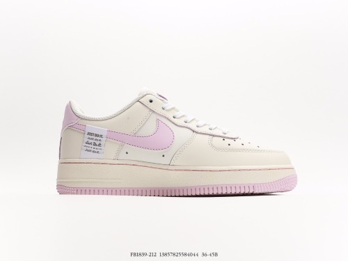 Nike Air Force 1 '07 Low QSSAIL Whitepinike Mini Swoosh Classic Low Low -Bannia Sneaker  Leather Rice White Powder Small Hook  Style:FB1839-212
