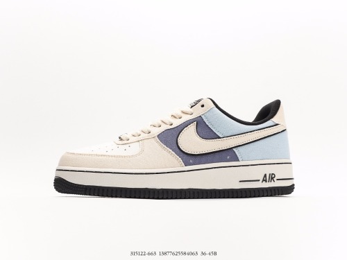 Otomo Katsuhiro X Nike Air Force 1’07 Lv8 Lowsteamboy OST classic Low -end leisure sneakers  canvas light gray denim blue black horse  Style:315122-663