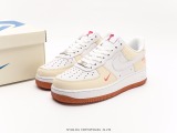 Nike Air Force 1 '07 Lv8 white and green  3M reflective shoelaces  three -dimensional hook high -top sports casual board shoes Style:315122-004