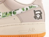 BAPE X UNDEFEATED X Nike Air Force 1′07 Low Classic Low Sneakers  Rice White Gray Miscelona  Style:BS9055-301