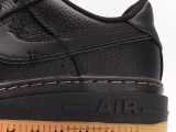 Nike Air Force 1 Low Luxeblackgum improves the non -slip thick bottom Low -end leisure sneakers  leather black gum bottom  Style:DB4109-001