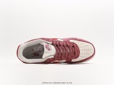 Akira x nike Air Force 1 '07 Low raspberry rabbit suede suede is full of star color scheme Low -top casual board shoes Style:DH3966-923