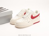 UNDEFEATED X NIR FORCE 1’07 LowbeigeRedsliver 3M classic Low -end casual sneakers  rice white red silver car line five bar prints  Style:BS9055-732