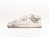 Nike Air Force 1’07 Lowwhite Classic Low -Givey Rapid Casual Sneakers  Leather Rice White Gray Hook  Style:BM2023-101