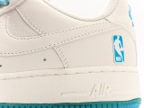 Nike Air Force 1’07 MID QSSAILSKY BLUE series helps classic versatile leisure sneakers  rice white NBA sky blue mini double hook  Style:NB3696-509