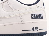 KITH X Nike Air Force 1 '07 Lowwhitedark Navy Low Classic Various casual sneakers  Co -branded White Deep Blue Hook  Style:KT1659-007