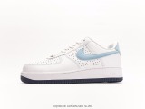 Nike Air Force 1’07 Lowpurto Rico Classic Low Gangs Leisure Sneakers  Pole Leather White Blue  Style:DQ9200-100
