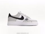 Nike Air Force 1 '07 Low official explosion customized two -dimensional theme gray -white fLower color color Style:CW2288-665