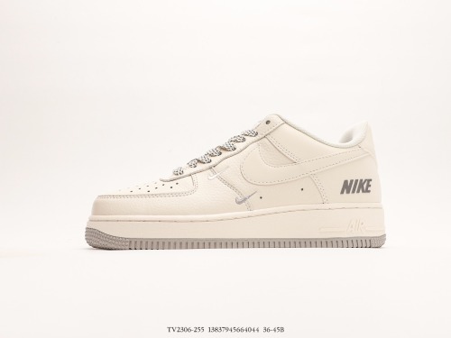 Nike Air Force 1 '07 Low NIKE three -hook series beige Low -top casual board shoes 3M reflective custom shoe box cleanliness Style:TV2306-255