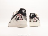 Nike Air Force 1’07 LowlandScape Painting Classic Low Gangs Leisure Sneakers  Leather White Gray Black and Black Landscape Painting  Style:BL1522-088