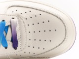 Nike Air Force 1’07 Low QSSAILPURPLEBLULAKERS Classic Low Gangs Leisure Sneakers  Lakers Mi Bai Purple Blue Mini Double Hook  Style:LA9696-023