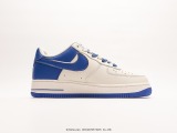 Nike Air Force 1 '07 Low TS small hook Low -top casual board shoes  rice white blue  Style:IO5636-666