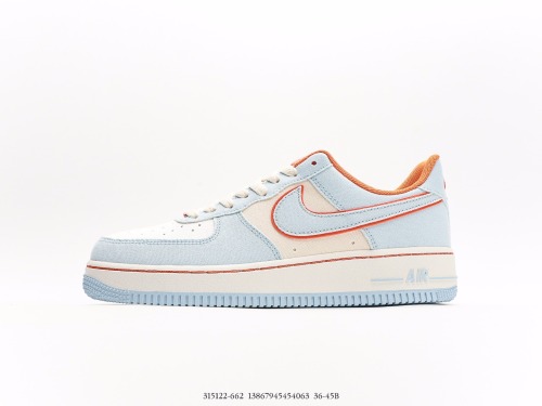 Nike Air Force 1 Low rice orange blue Low -top leisure sneakers Style:315122-662