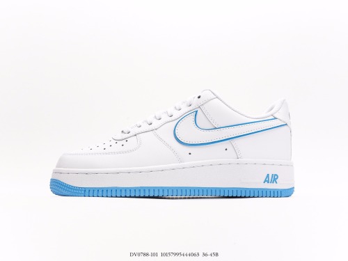 Nike Air Force 1 Low 07  Leather White Beida Blue Hook  Style:DV0788-101