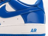 Nike Air Force 1’07 Low  Royal Bluewhite  series of classic Low -end leisure sneakers  patent leather royal blue and white  Style:HP3656-555