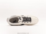 Stussy X Nike Air Force 1′07beigeBlack Classic Low Low Gangs Leisure Sneaker  Rice White Black Stucy Embroidery Hook  Style:AE1686-101