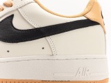 By you Air Force 1 '07 Low Retro SP Low -gang classic versatile leisure sneakers  leather rice white ginger black hook  Style:FD9063-101