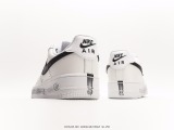 Peaceminusone x nike Air Force 1 '07 Low White Black Air Force Low Classic Void Sneak Sneakers Fun Scratching Creative Customs Capacity Style:DD3223-100