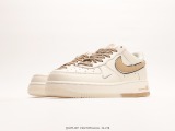 Nike Air Force 1 Low White Brown Full Sky Low Bad Bargain Casual Sneakers Style:JJ0253-007