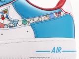 Doraemo X Nike Air Force 1 ′07 Low Premiumdoraemo series Low -top classic versatile sports sneakers  leather white red blue rainbow blue fat  Style:BQ8988-106