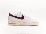 Nike Air Force 1′07 Lowplaid Classic Low Gangs Leisure Sneakers  White Wine Red Green Scottish Labor Cream Base  Style:DV0789-100