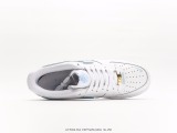 Nike Air Force 1 '07 Low QSWHITEICEICE BLUE MINI SWOOSH Classic Low Gang Low -Banner Sneaker  Leather White Ice Blue Embroidered Hook  Style:CV5696-962
