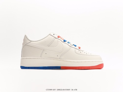 Nike Air Force 1 Low Stitching Double Hook Low -top leisure sneakers Style:CT1989-105