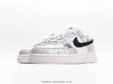 Nike Air Force 1 '07 Low official explosion customized two -dimensional theme gray -white fLower color color Style:CW2288-665