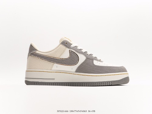 Otomo Katsuhiro X Nike Air Force 1’07 Lv8 Lowsteamboy OST classic Low -end casual sneakers  canvas dark gray white golden star  Style:315122-666