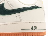 Nike Air Force 1’07 Lowmilky Whiterk GreenGum Classic Low Low -Bannia Sneak Sneakers  Leather Milk Milk Deep Green Platform  Style:ML2022-118