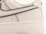 Nike Air Force 1 '07 Lowmilk Whiteblack Classic Low -Bannia Sneak Sneakers  Leather Rice White Black Car Line  Style:315122-808