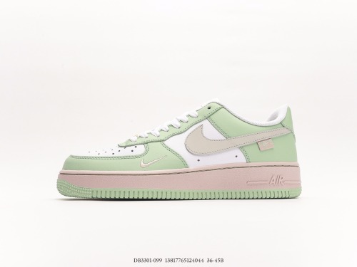 Nike Air Force 1 '07 Low QSMATCHA Greenwhitemini Swoosh Classic Low Low -Bannia Casual Sneakers  Switching Matcha Green White Hook  Style:DB3301-099