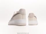 Nike Air Force 1’07 QSMILK Whitebrown Classic Low -Gangs Leisure Sneakers  Milk White Brown Mixing Double Hook  Style:FB8483-100