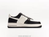 Nike by you Air FORce 1 '07 Low Retro SP Low -top classic versatile sports sneakers  leather black milk white panda  Style:FG5969-806