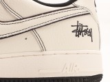 Stussy X Nike Air Force 1 Low Stucy joint Low -top sneakers custom exclusive shoe box Style:UN1635-702