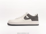 Nike Air Force 1’07 Lowbeige Whitedark Grey Classic Low Gangs Leisure Sneakers  Leather Stitching Rice White Grandma Gray  Style:DB3301-022