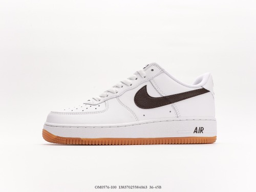 Nike Air Force 1’07 Low Retrocolor of the Monthbrown Gum Classic Low Low -Bannia Casual Sneakers  Annual White Dark Brown Platform  Style:DM0576-100