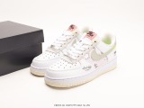 Nike Air Force 1 '07 Lowjust Do IT Classic Low Gangs Leisure Sneakers  White Green Snow FLower Pink  Style:FB1853-111